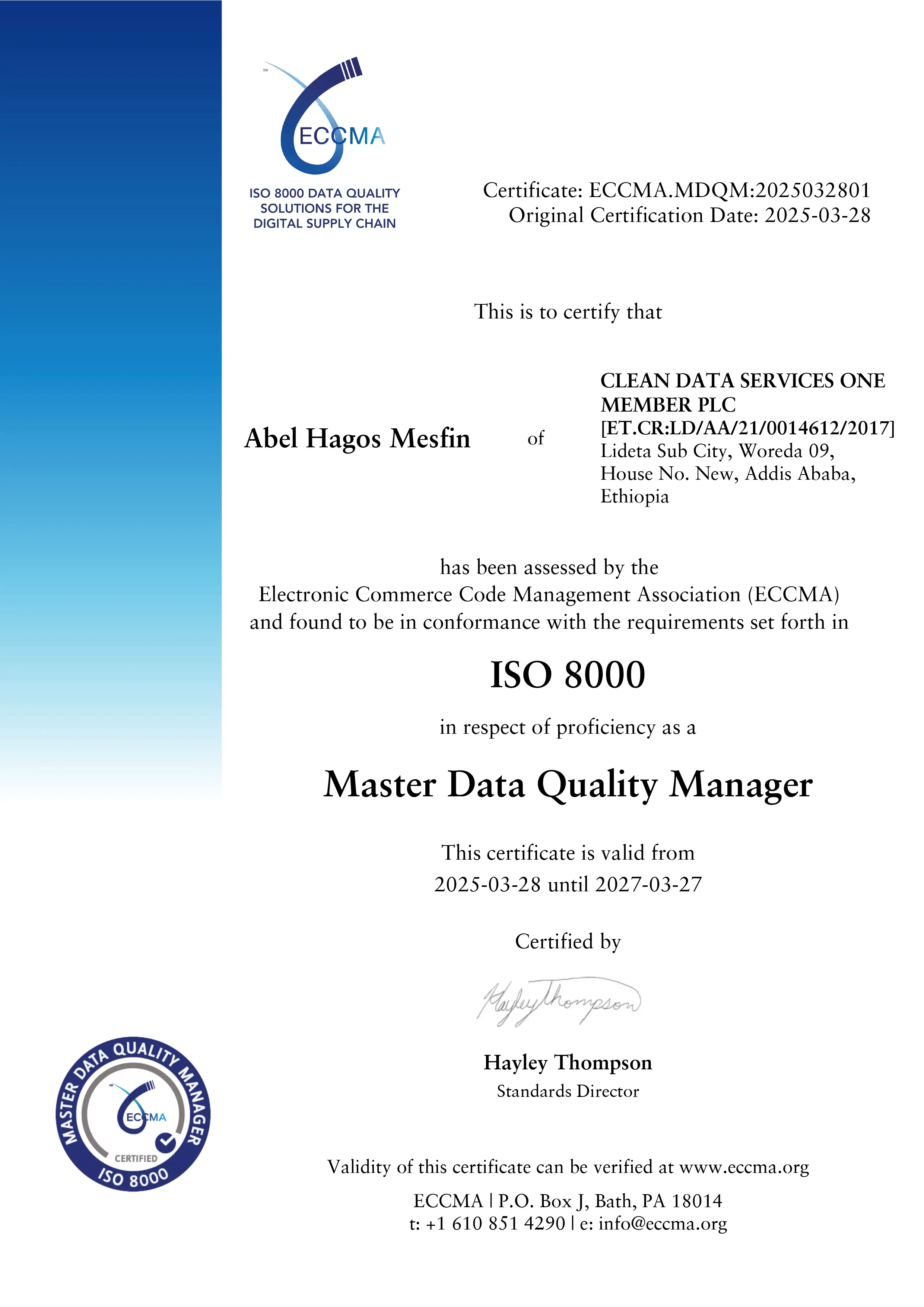 Master Data Quality Manager (MDQM)